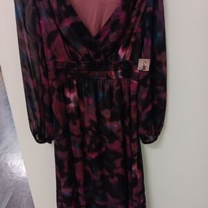 Multicolor Long Sleeve Dress